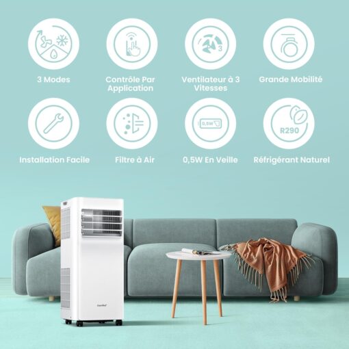 COMFEE Breezy Cool 2.0 | Climatiseur Mobile Connecté 7000 BTU – Image 3